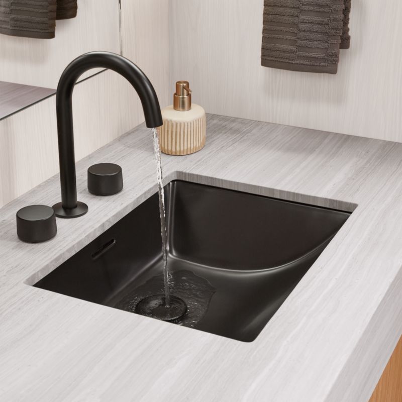 Kohler ® Components ® Matte Black Widespread Bathroom Sink Faucet and Handles - image 2 of 3