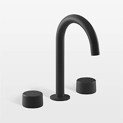 Kohler ® Components ® Matte Black Widespread Bathroom Sink Faucet and Handles