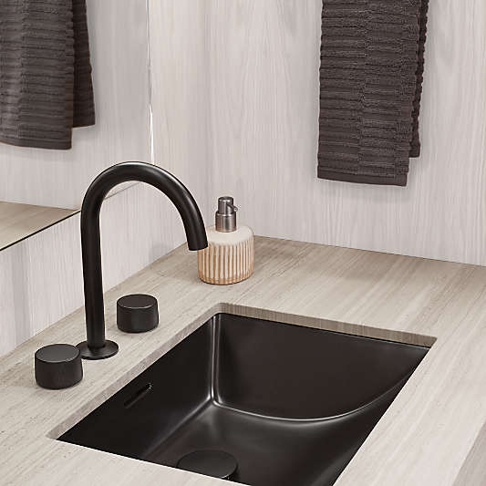 Kohler ® Components ® Matte Black Widespread Bathroom Sink Faucet and Handles 