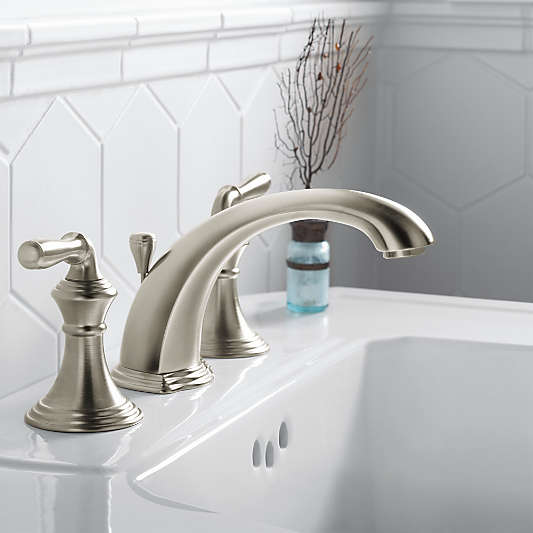 Kohler ® Devonshire ® Widespread Brushed Nickel Bathroom Sink Faucet 