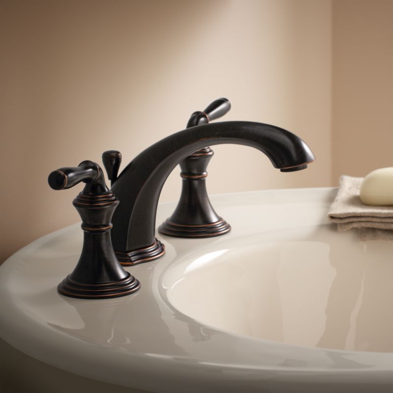 Kohler ® Devonshire ® Widespread Rubbed Bronze Bathroom Sink Faucet - image 1 of 2