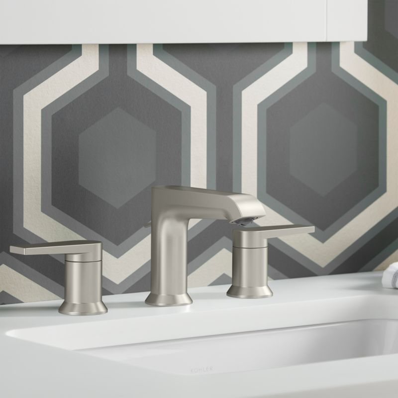 Kohler ® Hint ® Widespread Brushed Nickel Bathroom Sink Faucet - image 1 of 2