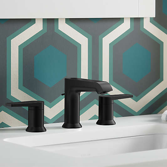 Kohler ® Hint ® Widespread Matte Black Bathroom Sink Faucet 