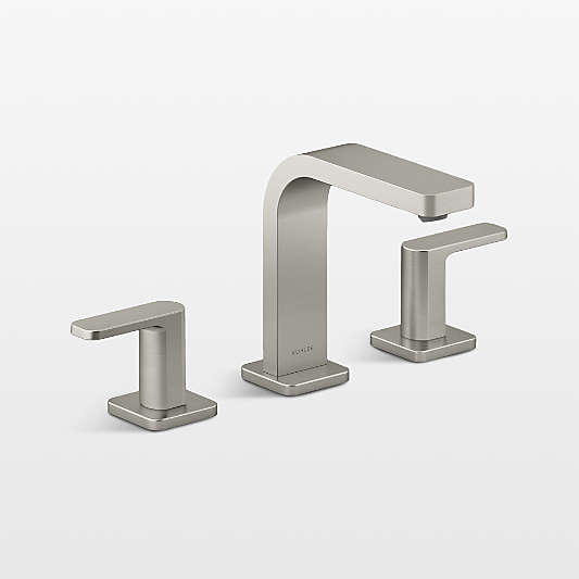 Kohler ® Parallel ® Widespread Nickel Bathroom Sink Faucet and Handles 