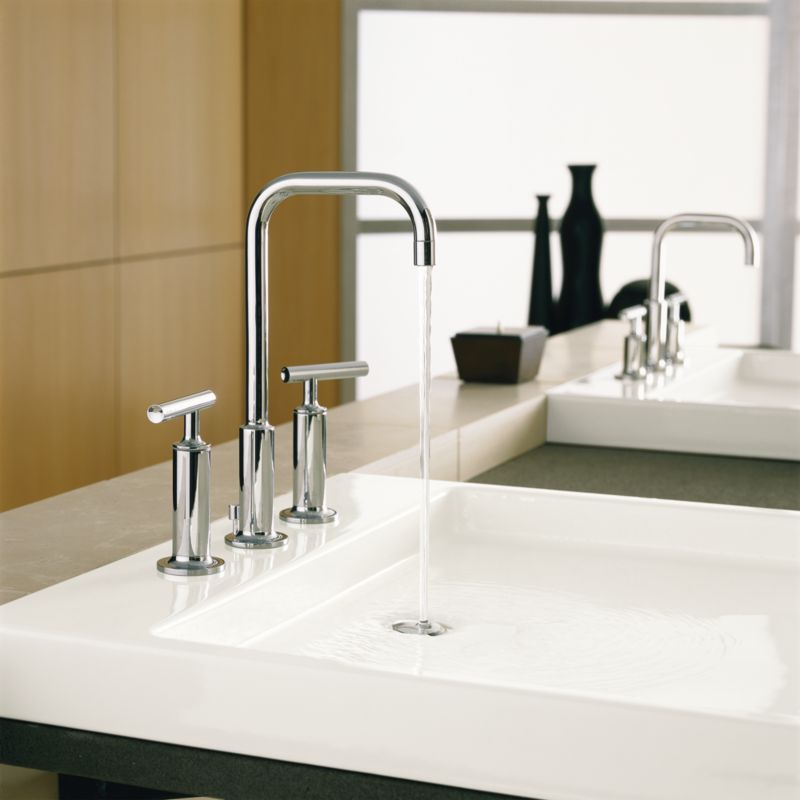 Kohler ® Purist ® Widespread Chrome Gooseneck Bathroom Sink Faucet - image 2 of 3