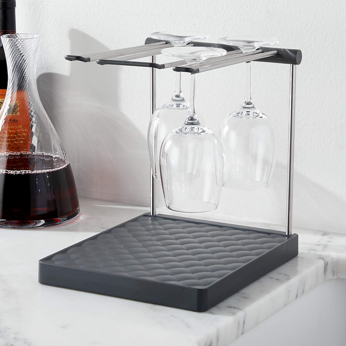 Drinking glass drying online rack