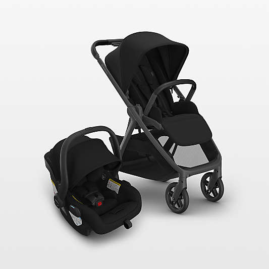 UPPAbaby Kona James Black Lightweight Baby Stroller + Mesa V3 Infant Car Seat Travel System