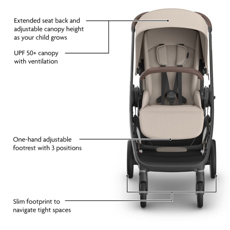 UPPAbaby Ada Sandstone Melange Kona Lightweight Baby Stroller - image 5 of 8