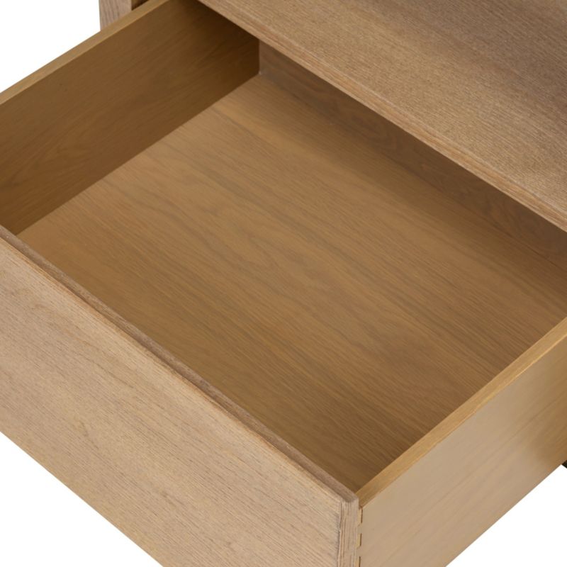 Kofi Brown Oak and Glass 25" End Table - image 6 of 7