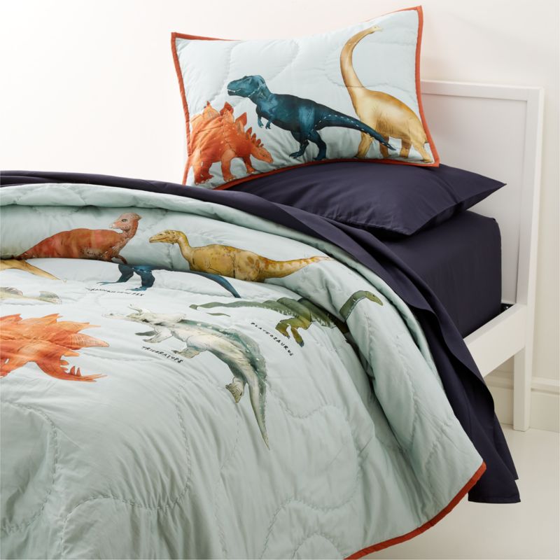 Koro Organic Cotton Dinosaur Kids Twin Quilt + Reviews | Crate & Kids