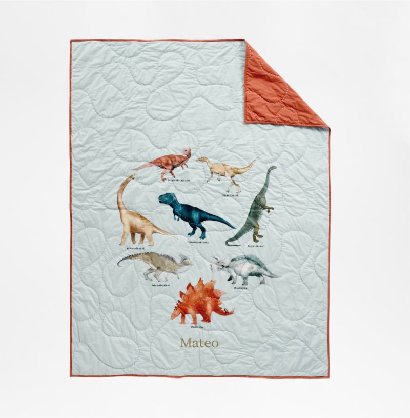 Koro Organic Cotton Dinosaur Kids Twin Quilt - image 7 of 14