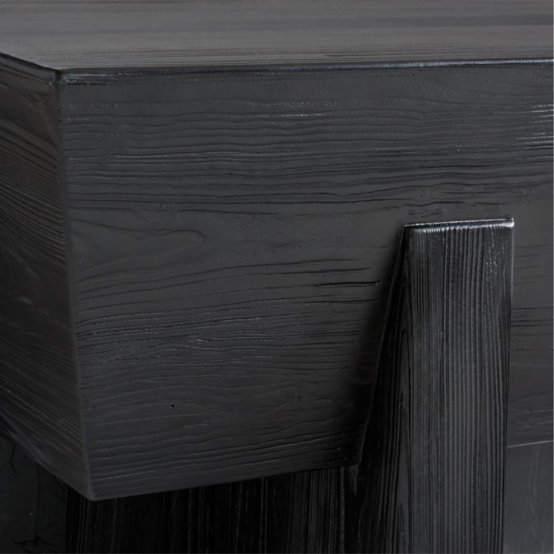 Kota Square Textured Black Pine Side Table - image 12 of 13