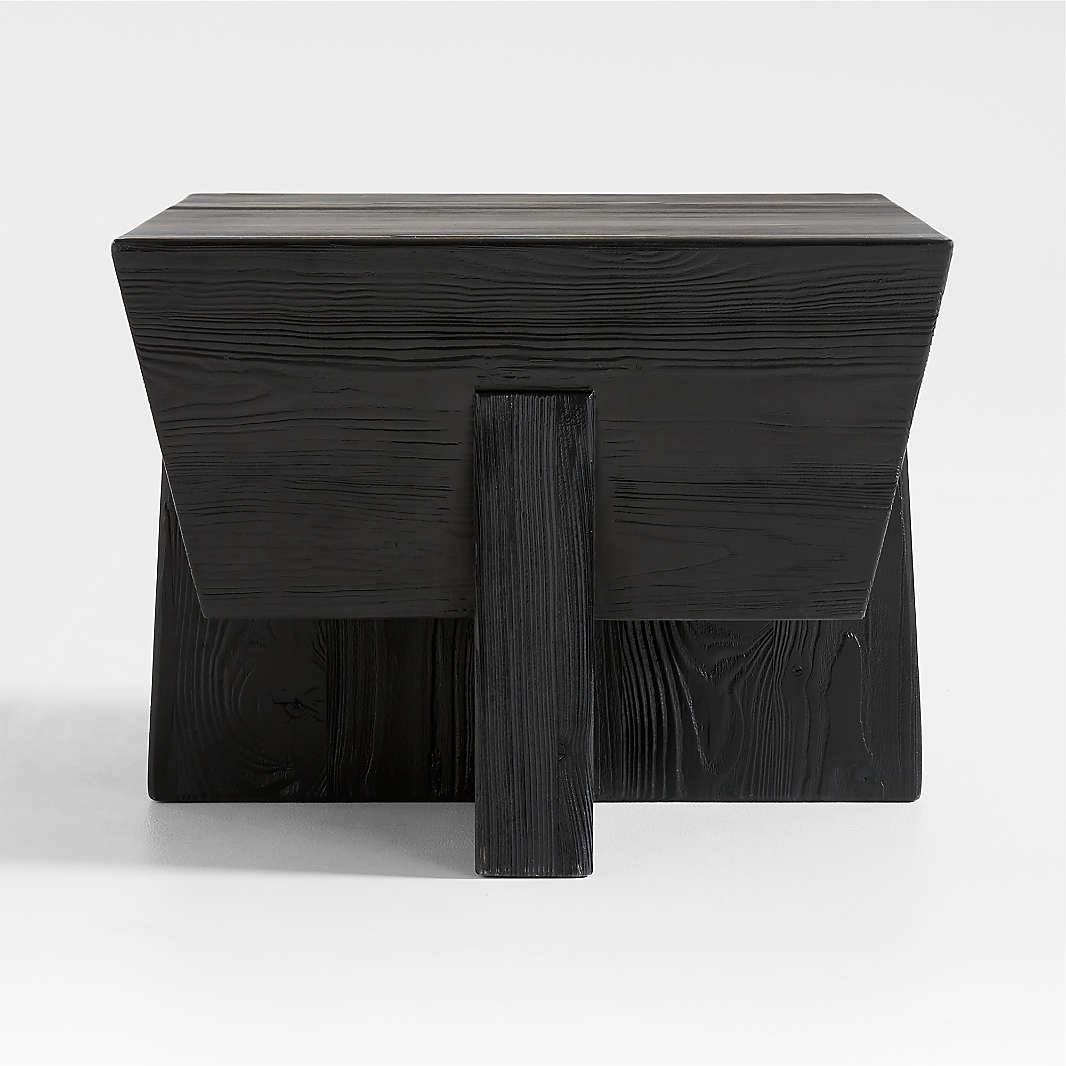 Black and white end tables crate barrel