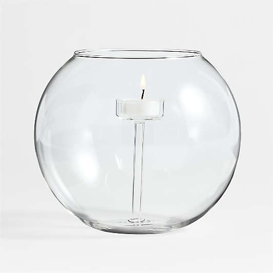 Alina Large Clear Glass Tealight Candle Holder