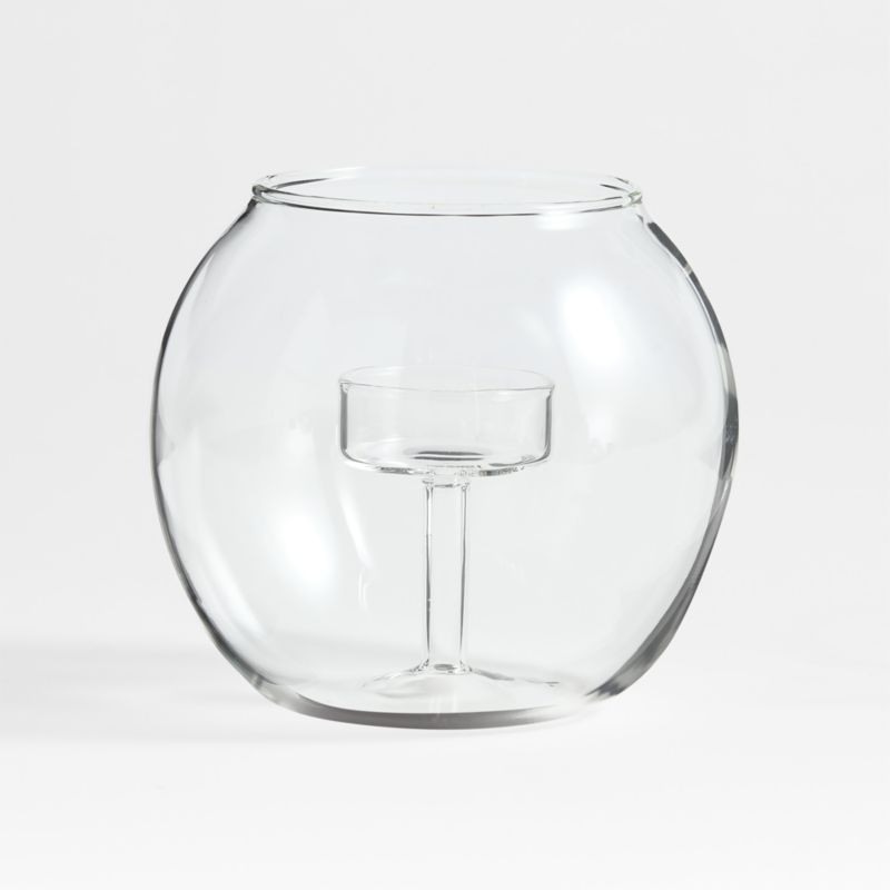 Alina Clear Glass Tealight Candle Holder