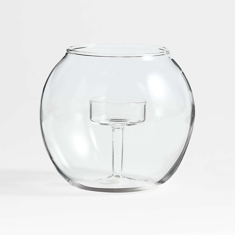 Alina Clear Glass Tealight Candle Holder