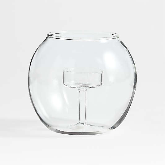 Alina Small Clear Glass Tealight Candle Holder