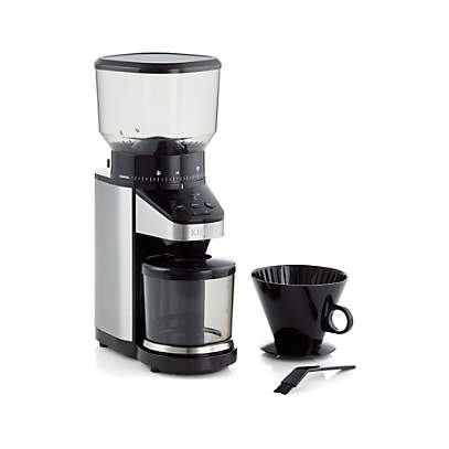 Electric Conical Burr Coffee Grinder, 42 PCs Grind Settings, Matte Black, Rack To Door