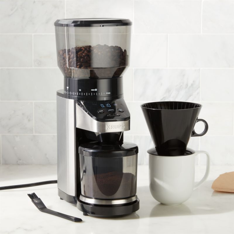 Krups Auto-Dose Grinder with Scale | Crate & Barrel