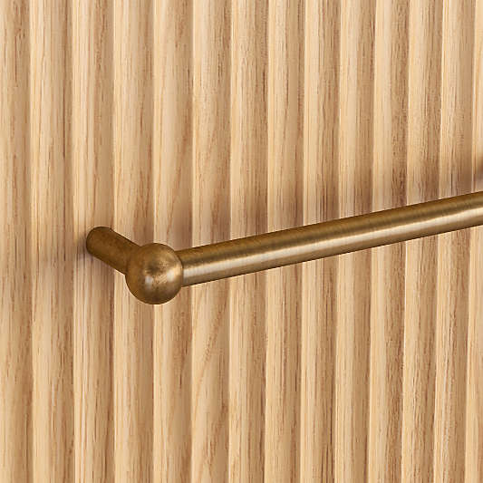 Kensington 78" Natural Oak Wood Fluted 9-Drawer Dresser