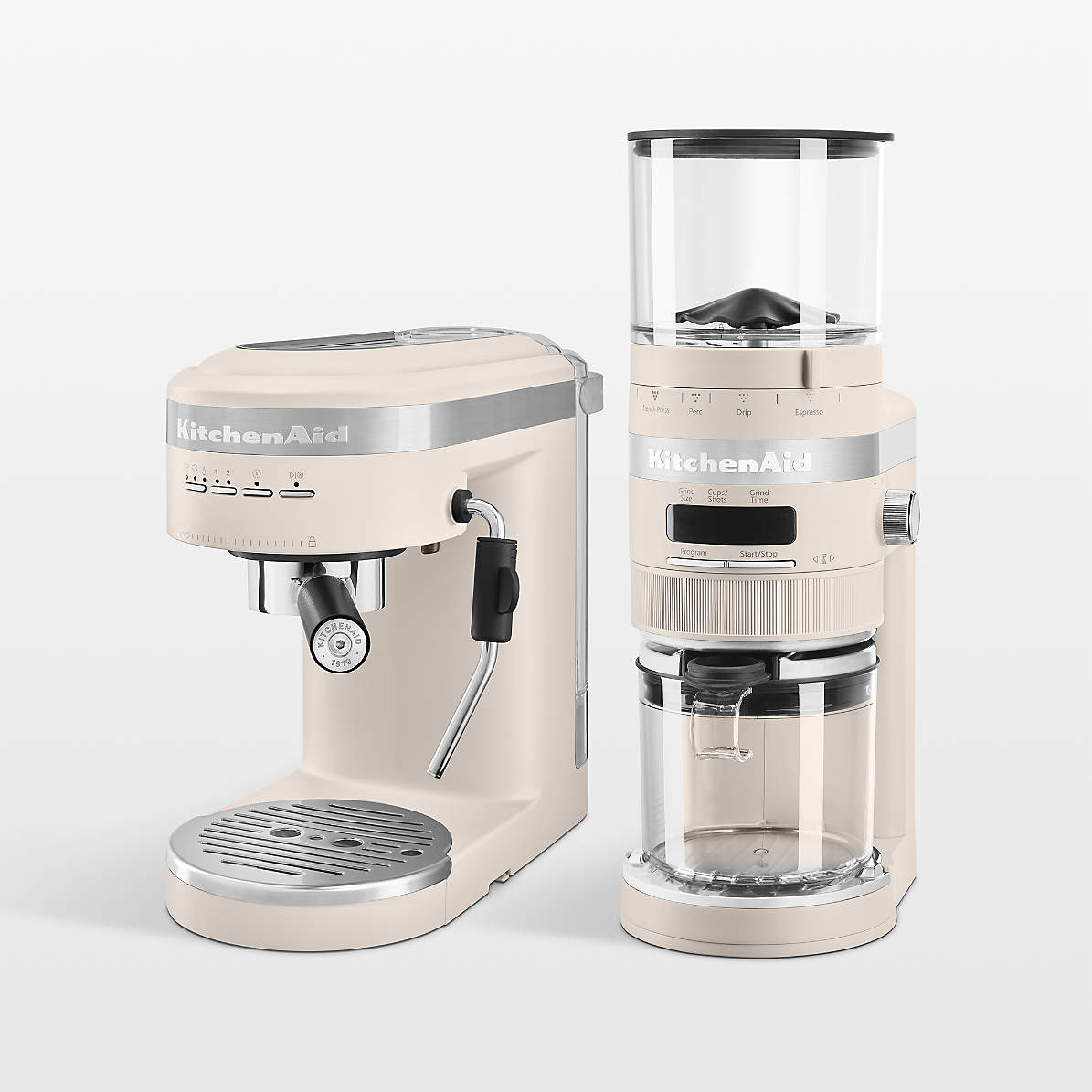 KitchenAid Espresso Machine Burr Grinder Set Milkshake + | Crate Barrel