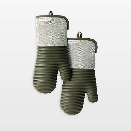 KitchenAid ® Design Series Evergreen Oven Mitts, Set of 2