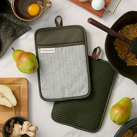 KitchenAid ® Design Series Evergreen Potholders, Set of 2