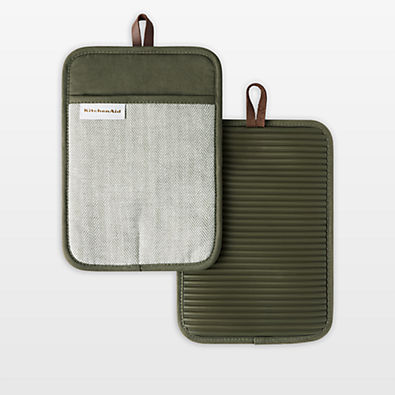 View KitchenAid ® Design Series Evergreen Potholders, Set of 2 details