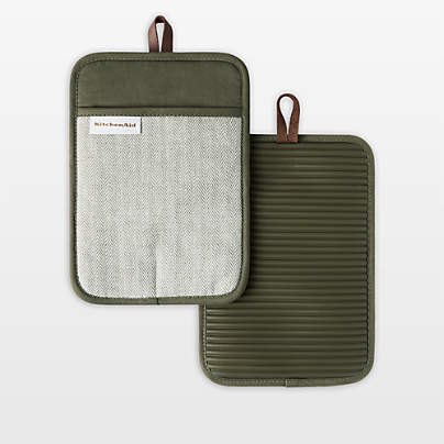 KitchenAid ® Design Series Evergreen Potholders, Set of 2