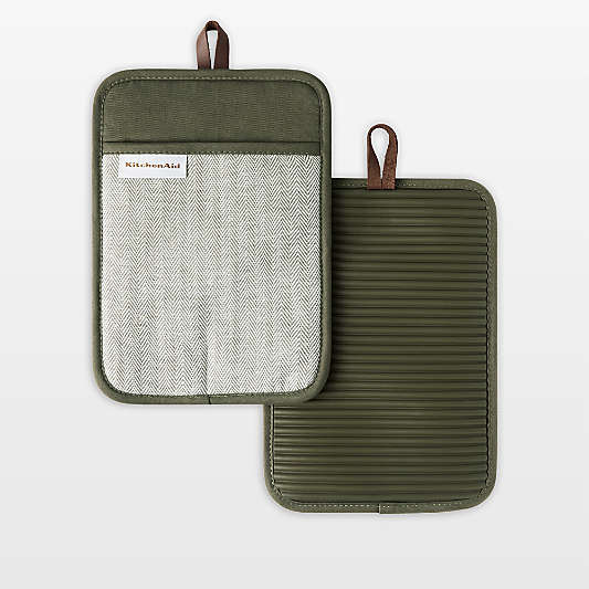 KitchenAid ® Design Series Evergreen Potholders, Set of 2