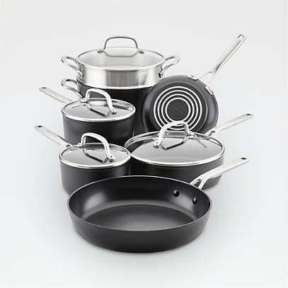 KitchenAid 11-Piece Hard-Anodized Aluminum Non-Stick Cookware Set + Reviews