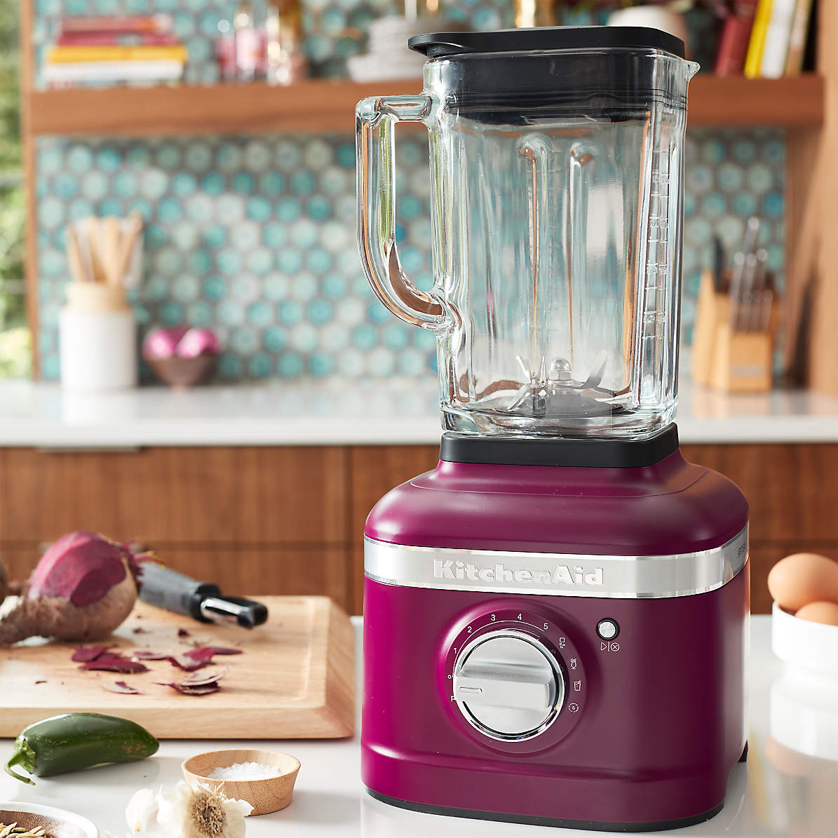 KitchenAid K400 Beetroot Red Blender with Glass Jar + Reviews