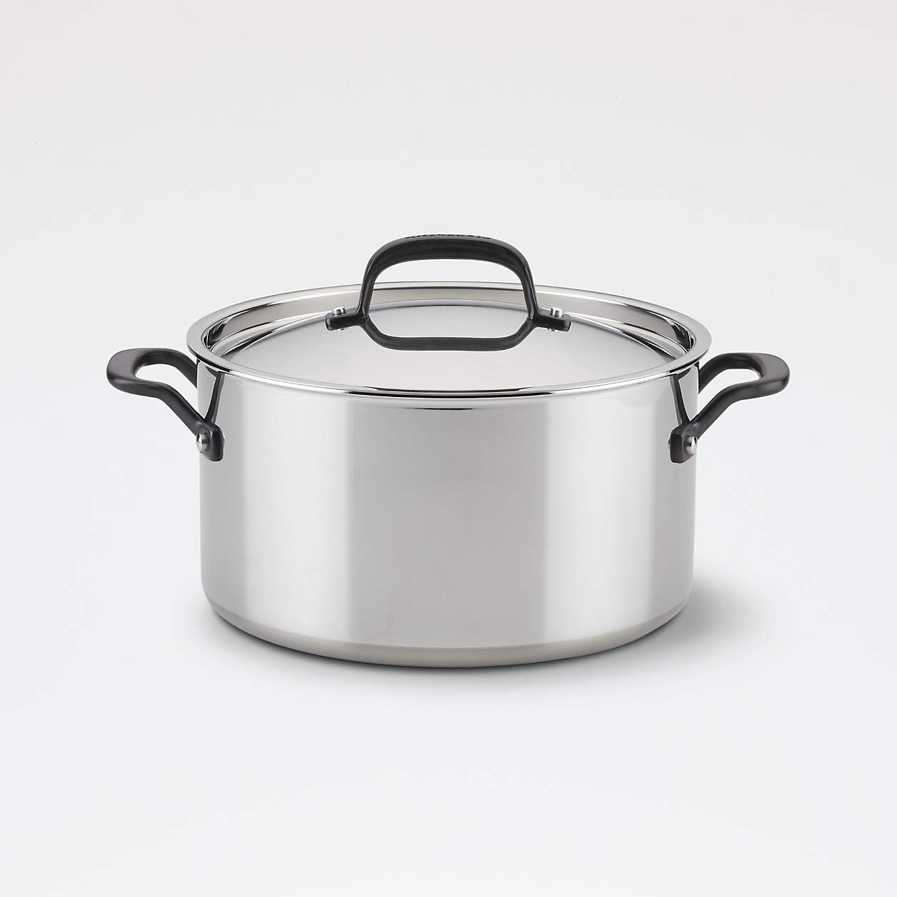 KitchenAid Stainless Steel 5Ply 8Qt. Covered Stock Pot + Reviews Crate & Barrel