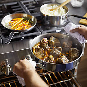 Crate&Barrel Calphalon ® Signature 10-Piece Stainless Steel Cookware Set  with Double Bonus