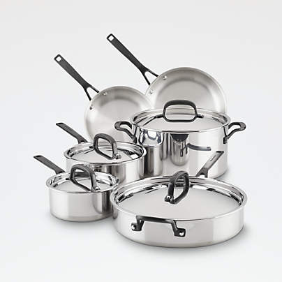 KitchenAid ® 10-Piece 5-Ply Clad Stainless Steel Cookware Set