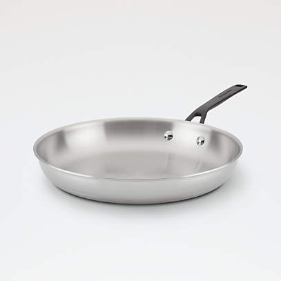 All-Clad d3 Stainless 10 Fry Pan with Lid + Reviews | Crate & Barrel