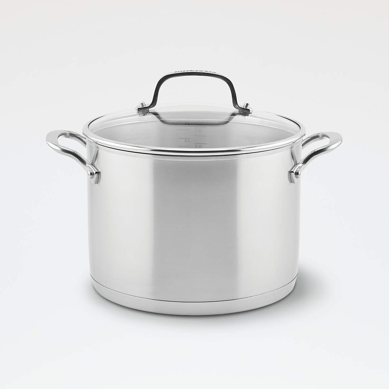 Kitchenaid 8 Qt Triple Ply Stainless Steel Stock Pot With Lid Reviews Crate And Barrel 5123