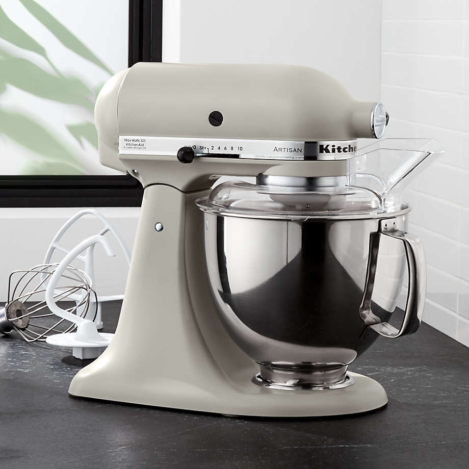 KitchenAid KSM150PSMH 10 Speed Stand Mixer w/ 5 qt Stainless Bowl &  Accessories, Milkshake White