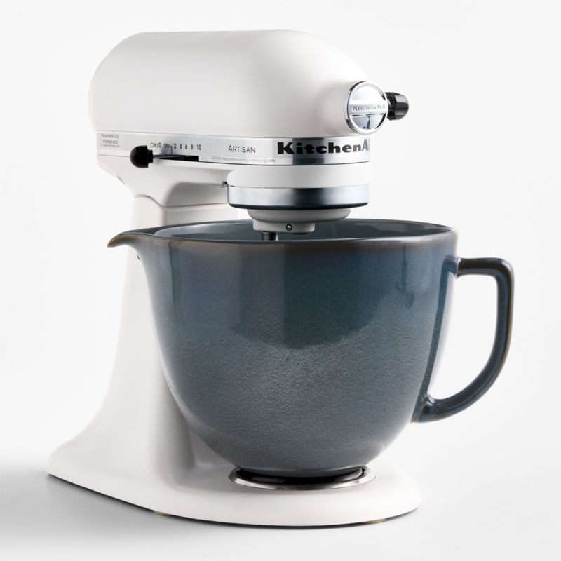 Crate & Barrel x KitchenAid Stand Mixer Ceramic 5-Qt. Marin Slate Blue Mixing Bowl - image 3 of 8