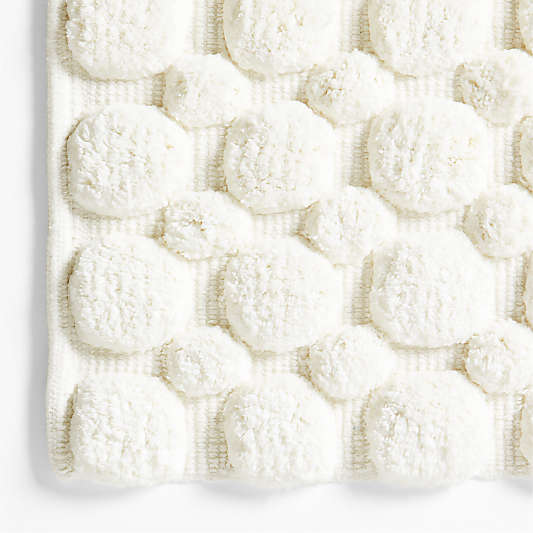 Kupla Ivory 100% Organic Cotton Bath Rug