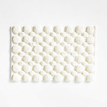 Raffee White Fluffy Cotton Bath Mat + Reviews