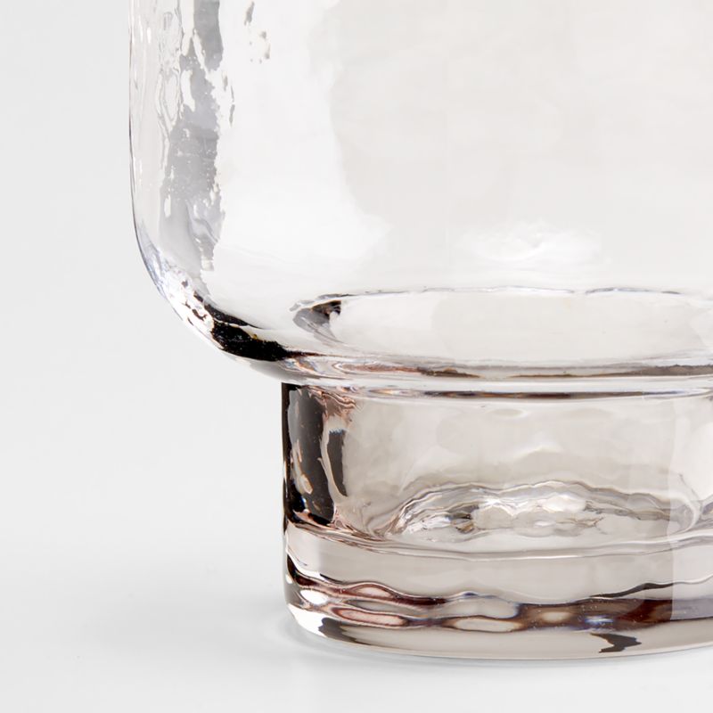 Kuruwa Clear and Grey Hammered Glass Double Old-Fashioned Glass by Eric Adjepong