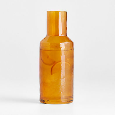View Kuruwa 39-oz. Amber Hammered Glass Pitcher by Eric Adjepong details