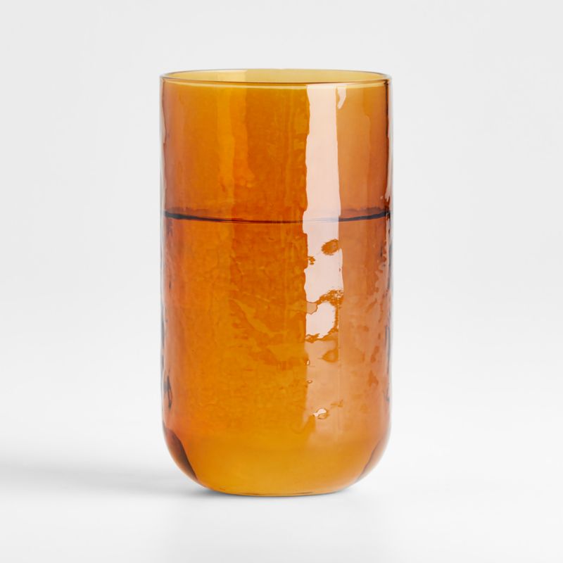 Kuruwa Amber Hammered Glass Tumbler by Eric Adjepong