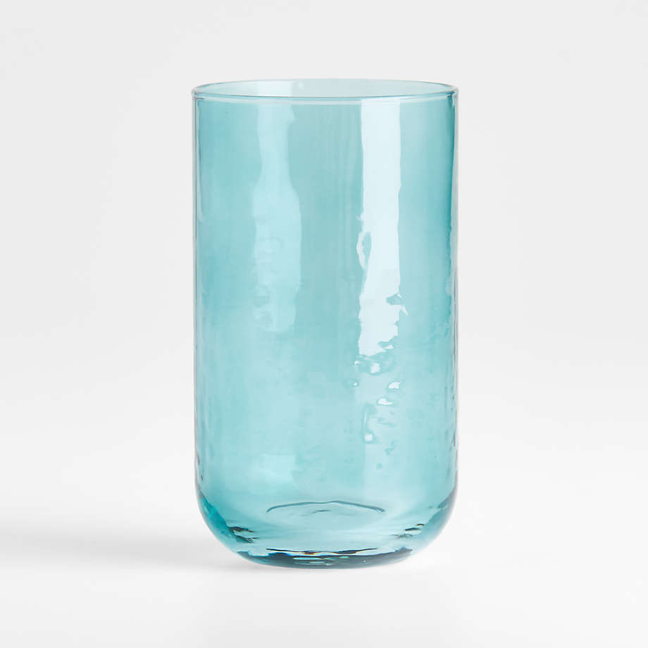 Kuruwa Clear Hammered Glass Tumbler by Eric Adjepong + Reviews | Crate & Barrel