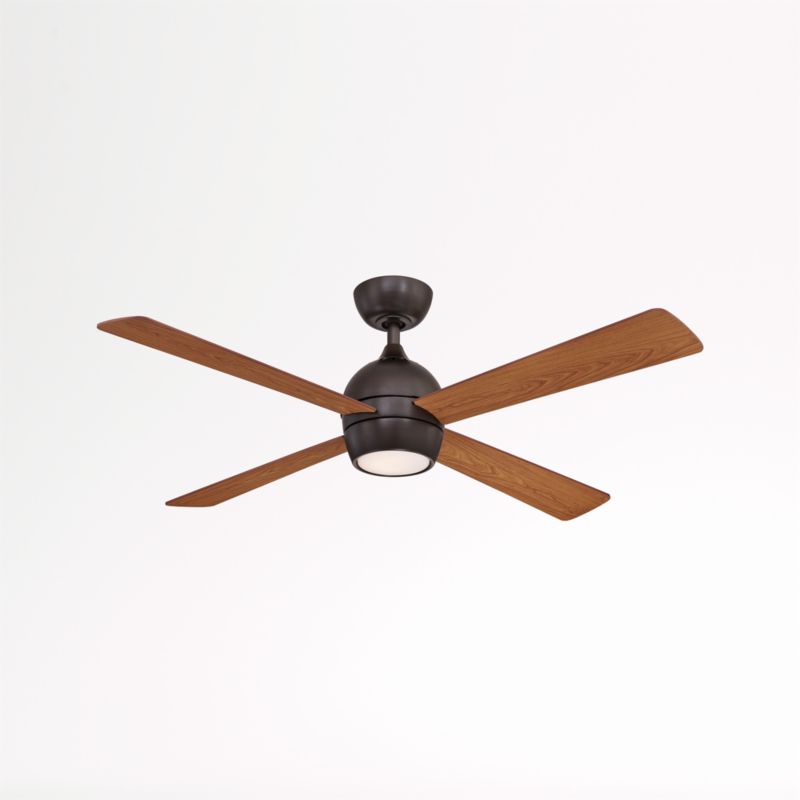 Fanimation Kwad 52 Dark Bronze Ceiling Fan with Reversible Blades & LED Light Kit - image 1 of 2