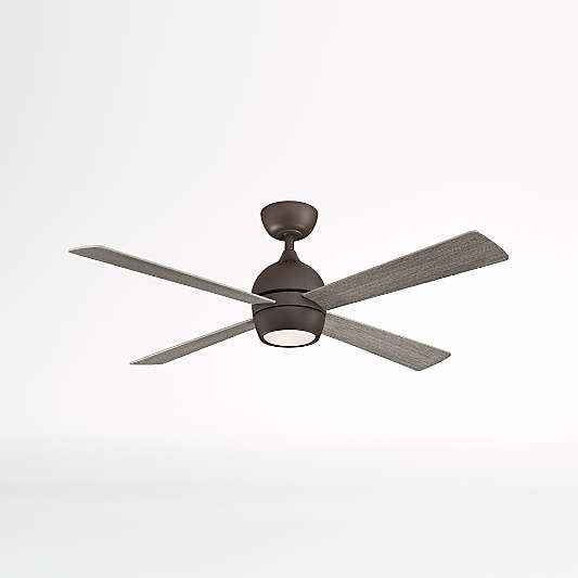 Fanimation Kwad 52 Matte Greige Ceiling Fan with Reversible Blades & LED Light Kit