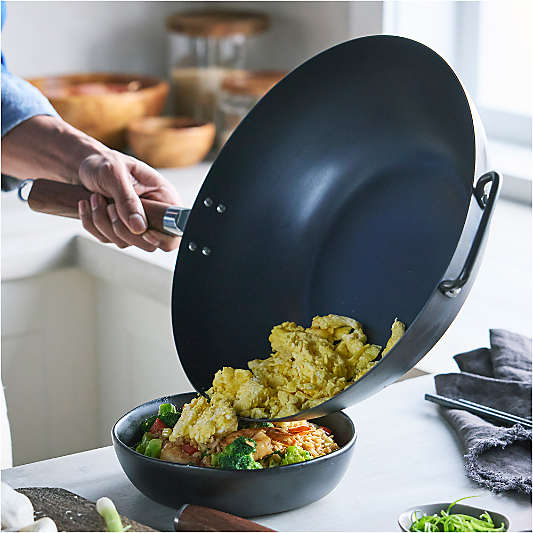 GreenPan™ Kyoto 14" Carbon Steel Wok with Helper Handle