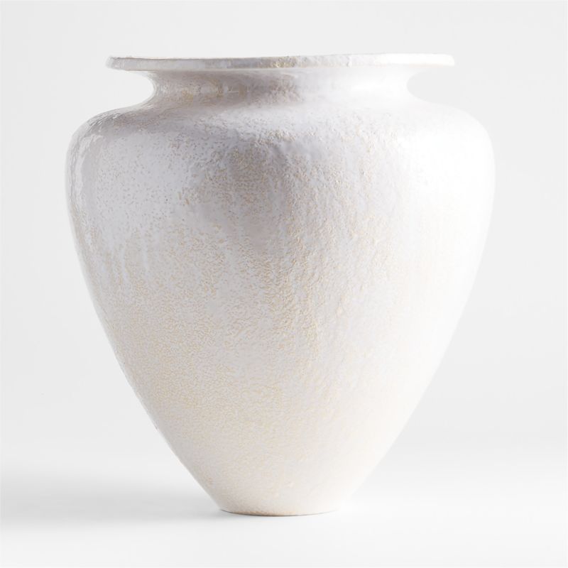 Kyoto White Ceramic Vase 16" - image 6 of 8