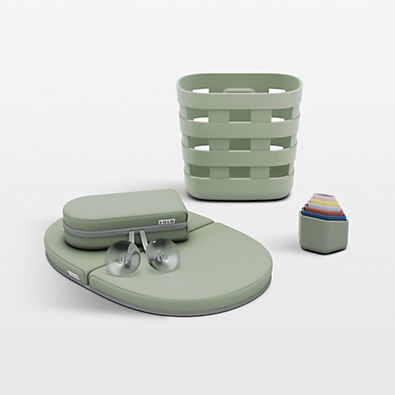 View Lalo Sage Green Bathtime Essentials and Baby Bath Toys Set details
